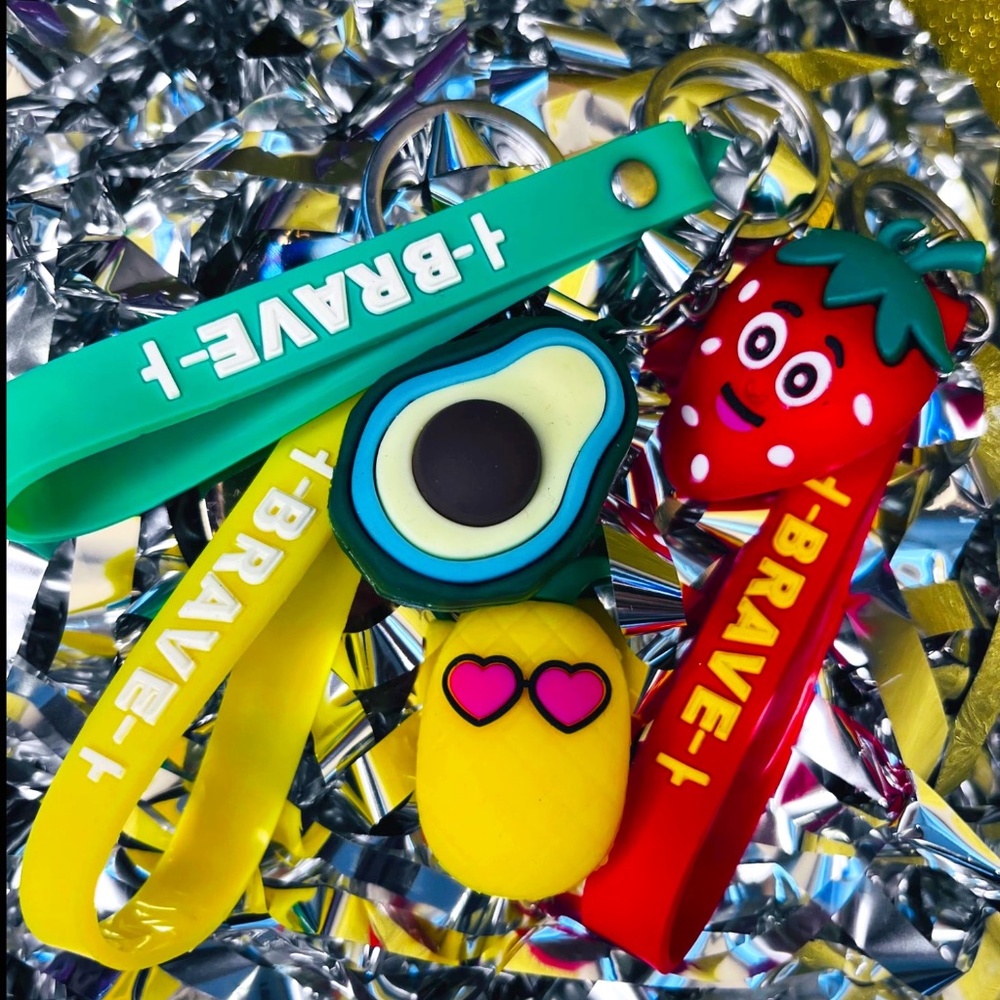 Fruit silicone keychains
